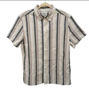 Goodiellow & Co Men's Medium Short Sleeve Button Up Shirt Cotton Striped
